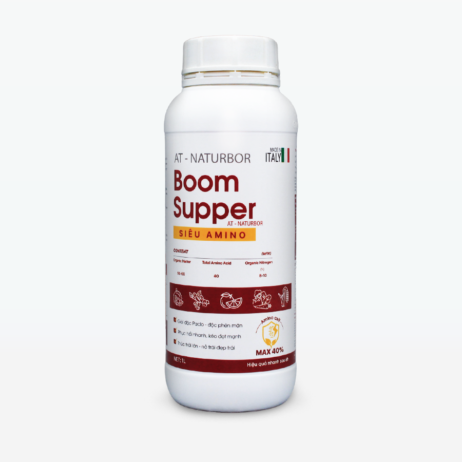 Phân bón lá hữu cơ - sinh học - đa lượng Aminolom 40 (BOOM SUPPER) - 1L