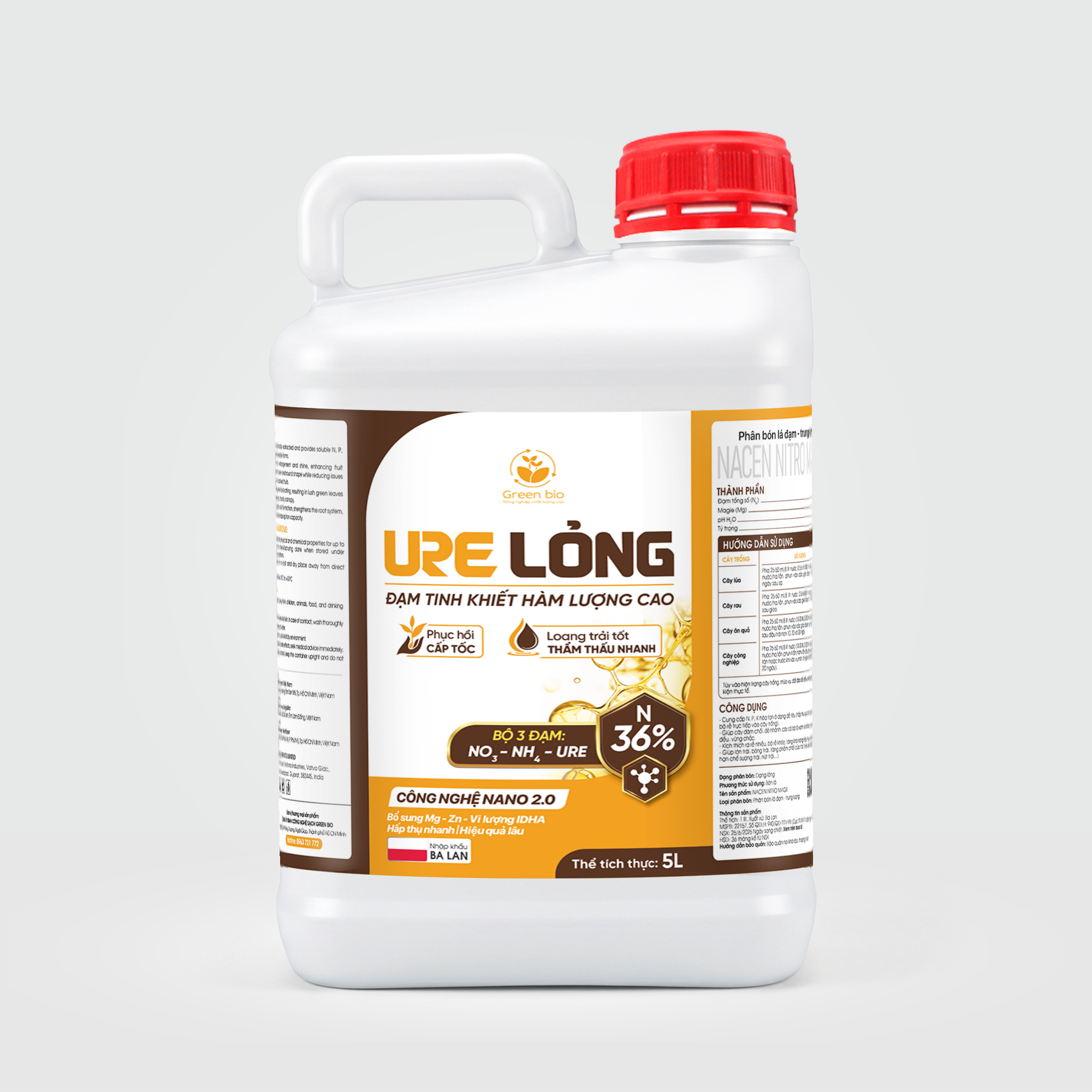 Phân bón hỗn hợp NPK TITAN LV NPK 10-10- 10 (Ure lỏng) - 5L